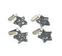 Versa Pinza di Supporto per tovaglie, Metallo, plastica, Lega di Zinco, 7 x 3 cm, 4 Pezzi