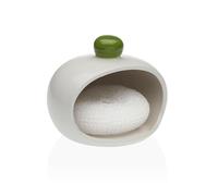 Versa Porta pennelli per Lavello Ceramica Dolomite 11 x 10 x 11,5 cm Tulipano Fiori