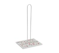 Versa Portarotolo di carta da cucina cuori metallo acciaio legno MDF 16,5 x 31 x 13 cm