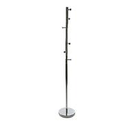VERSA Ruan Appendiabiti da Terra in Stile Minimalista, Attaccapanni da Terra per Ingresso, con 6 Ganci o appendini per Abiti, Misure (A x L x l) 174 x 28 x 28 cm, Metallo, Colore Argento