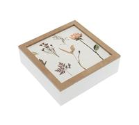 Versa Scatola decorativa Fiori Legno MDF 24 x 7 x 24 cm