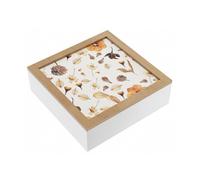 E_0002_S3412050 Versa Scatola Decorativa Versa Petali Legno MDF 24 x 7 x 24 cm C