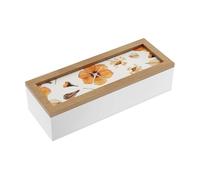Versa Scatola decorativa petali legno MDF 9 x 6 x 24 cm