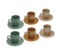 Set di 6 Tazze da Tè con Piatto Versa Ceramica