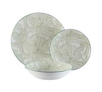 Versa Set di stoviglie palma 18 pezzi verde porcellana