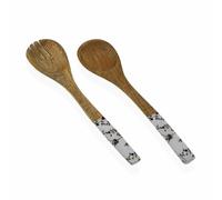 Versa Set di Utensili da Cucina Fiori Campo bambù Porcellana Legno di Mango