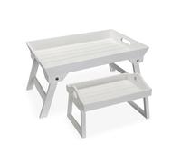 Versa Set di vassoi Bianco Legno MDF 32 x 24 x 48 cm