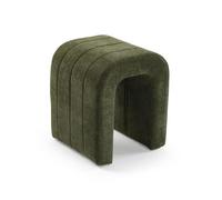 VERSA Sgabello Imbottito Verde, Stile Moderno, 45x38x38 cm, Velluto e Metallo, Verde