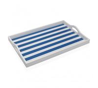 Vassoio Versa Azzurro Legno MDF 30 x 5 x 45 cm Righe