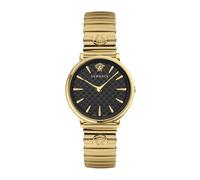 Versace, ,Accessories ,Donna ,Giallo ,ONE SIZE V-Circle Oro Orologio in Acciaio Inossidabile