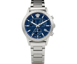 Versace, ,Accessories ,Donna ,Grigio ,ONE SIZE Sport Tech Cronografo Orologio Acciaio Inox