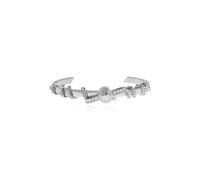 Versace, ,Accessories ,Donna ,Grigio ,S Gianni Ribbon Crystal Cuff Bracelet