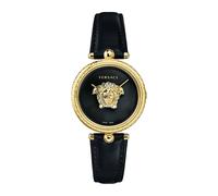 Versace, ,Accessories ,Donna ,Multicolore ,ONE SIZE Palazzo Orologio Cinturino in Pelle Nera