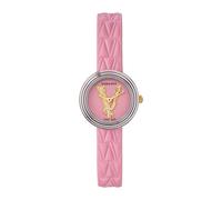 Versace, ,Accessories ,Donna ,Rosa ,ONE SIZE Virtus Mini Orologio in Pelle Rosa