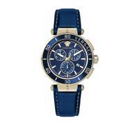 Versace, ,Accessories ,Uomo ,Blu ,ONE SIZE Greca Cronografo Quadrante Blu Orologio