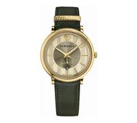 Versace, ,Accessories ,Uomo ,Giallo ,ONE SIZE Orologio da Uomo V Circle 42mm Pelle Verde Vbq03 0017