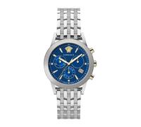 Versace, ,Accessories ,Uomo ,Grigio ,ONE SIZE Sport Tech Acciaio Inossidabile Quadrante Blu Orologio