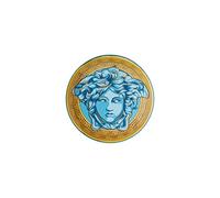 Versace - Amplified Piatto Piattino 17cm Blu Oro Porcellana