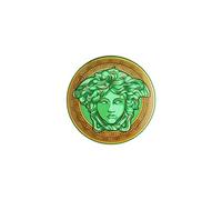 Versace - Amplified Piatto Piattino 17cm Verde Oro Porcellana