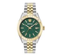 Versace Athletic Collection Orologio da uomo di lusso con cinturino bicolore e cassa con quadrante verde