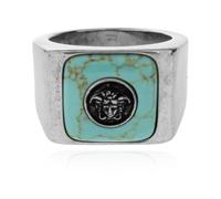 Versace - Aura Ring - - Accessories - Uomo - Grigio - 60 MM