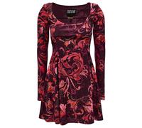 Versace - Baroque-Print Long-Sleeve Mini Dress - - Dresses - Donna - Viola - XS