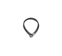 Versace Black Calf Leather Bos Taurus Bracelet - One Size