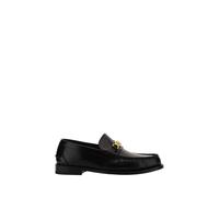Versace Black Calf Leather Bos Taurus Slip-On Loafers - EU41/US8