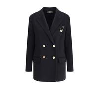 Versace Black Cashmere Coat - IT42 | L