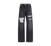 Versace Black Cotton Relaxed Fit Jeans - W25