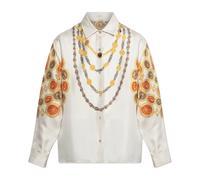 Versace - Camicia in seta con stampa The Lover - - Blouses & Shirts - Donna - Beige - S