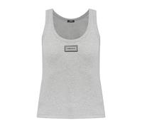 Versace - Canotta a Costine in Cotone Elasticizzato - - Tops - Donna - Grigio - S
