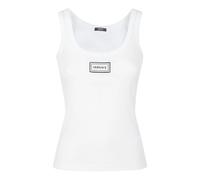 Versace - Canotta a Costine in Cotone Stretch - - Tops - Donna - Bianco - XS