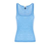 Versace - Canotta a Costine in Lana Vergine - - Tops - Donna - Blu - S