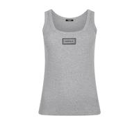 Versace - Canotta in Cotone a Costine Elasticizzato - - Tops - Donna - Grigio - S