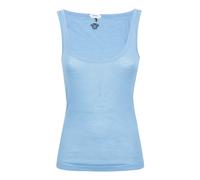 Versace - Canotta in Lana a Costine Ricamata - - Tops - Donna - Blu - M