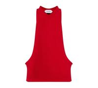 Versace - Canotta in maglia di cotone e cashmere - - Tops - Donna - Rosso - S