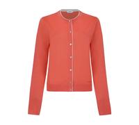 Versace - Cardigan con Bordi a Contrasto Corallo - - Knitwear - Donna - Rosso - M