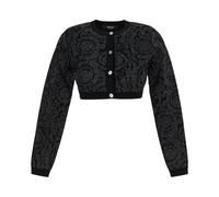 Versace - Cardigan Corto in Viscosa - - Knitwear - Donna - Nero - L