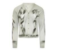 Versace - Cardigan in maglia di seta stampata - - Knitwear - Uomo - Grigio - M