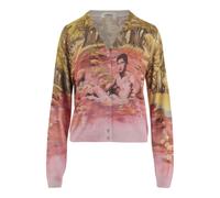 Versace - Printed Silk Knit Cardigan - - Knitwear - Donna - Multicolore - M