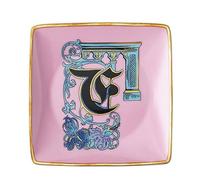 Piattino Quadrato Rosa Lettera F Versace Holiday Alphabet