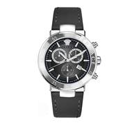 Versace - Cronografo Cinturino in Pelle Orologio al Quarzo con Data - - Accessories - Uomo - Nero - ONE SIZE
