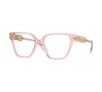 Versace Donna VE3358B 5472 Montature da vista Acetato Rosa Trasparente Geometrica Normale