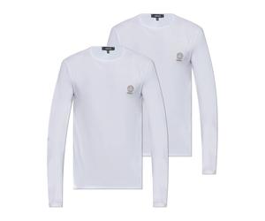 Versace - Due t-shirt con logo - - Tops - Uomo - Bianco - XL