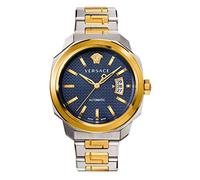 Versace Dylos VEAG00222 - Orologio da uomo automatico svizzero con quadrante blu in acciaio-oro, Acciaio - oro, moderno