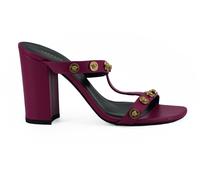 Versace Elegant Purple Calf Leather High Sandals - EU39/US9