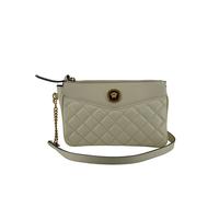 Versace Elegant White Lamb Leather Crossbody Pouch