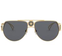Versace Enamel Medusa Ve 2225 Occhiali Da Sole Uomo Oro Pilot Grigio 60mm
