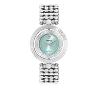 Versace Eon Jewel Collection Orologio da donna di lusso con cinturino in argento con cassa in acciaio inox e quadrante azzurro
